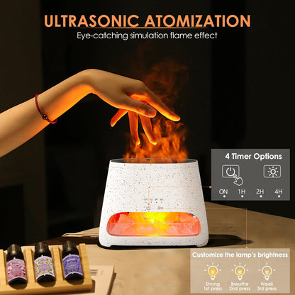 SALKING 2-in-1 Himalayan Salt Lamp & Ultrasonic Diffuser