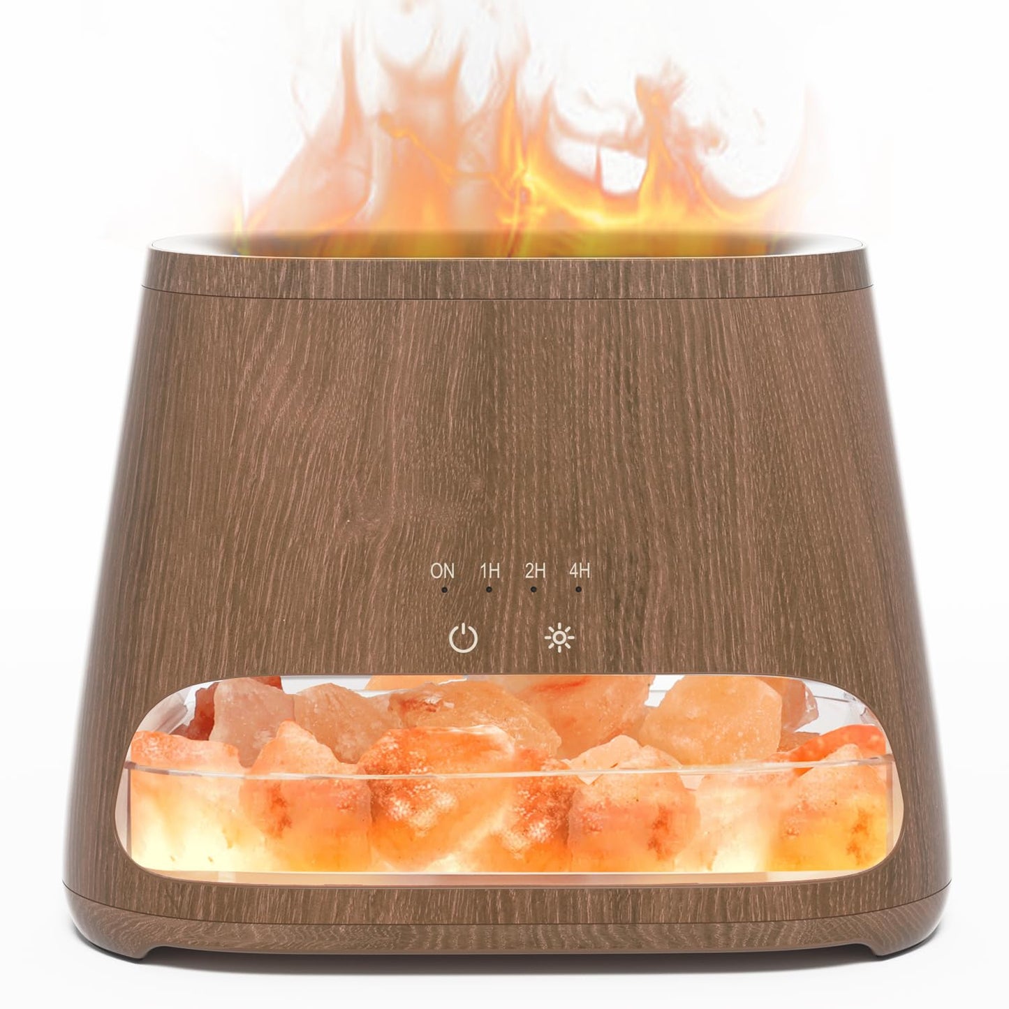 SALKING 2-in-1 Himalayan Salt Lamp Diffuser – Aromatherapy & Humidifier (Dark, 150ml)