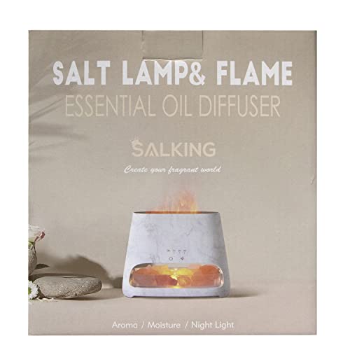 SALKING 2-in-1 Himalayan Salt Lamp & Ultrasonic Essential Oil Diffuser