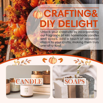 SALKING Autumn Wreath Fragrance Oil 120ml | Premium Essential Oils for Diffuser, Candle & Soap Making