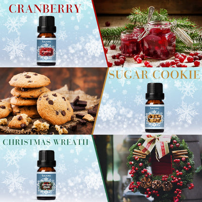 SALKING Winter Scented Oils Gift Set – Premium Fragrance Oils for Diffuser, Soap & Candles