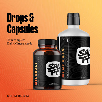 Keto Chow SALTT Minerals (32 oz) - Trace Mineral Drops for Daily Electrolytes, Zero Sugar, Vegan