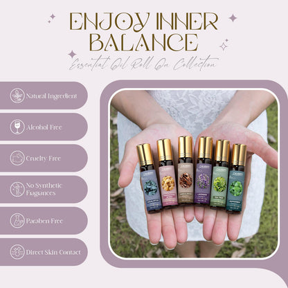 SALUBRITO Wellness Essential Oil Roll On Gift Set – Lavender & More