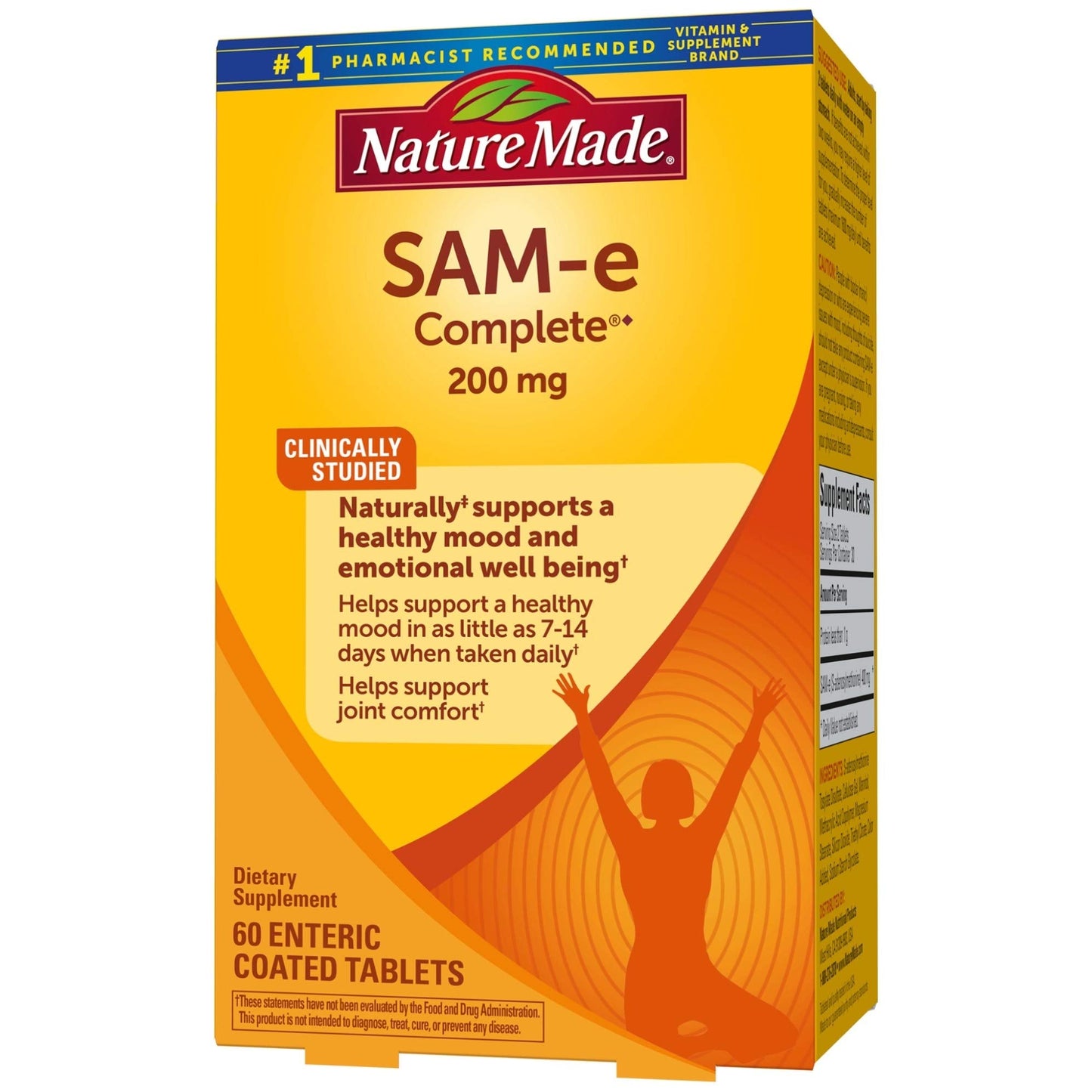 SAM-e Complete 200 mg Tablets - 60 Count | Supports a Healthy Mood