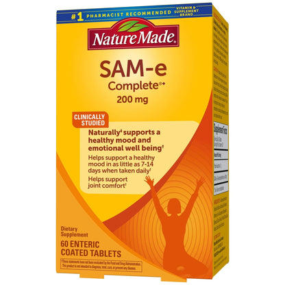 SAM-e Complete 200 mg Tablets - 60 Count | Supports a Healthy Mood