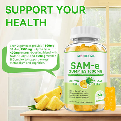 SAM-e L-Tyrosine Gummies with NAC, CoQ10 & Vitamin B – 1600mg SAM-e