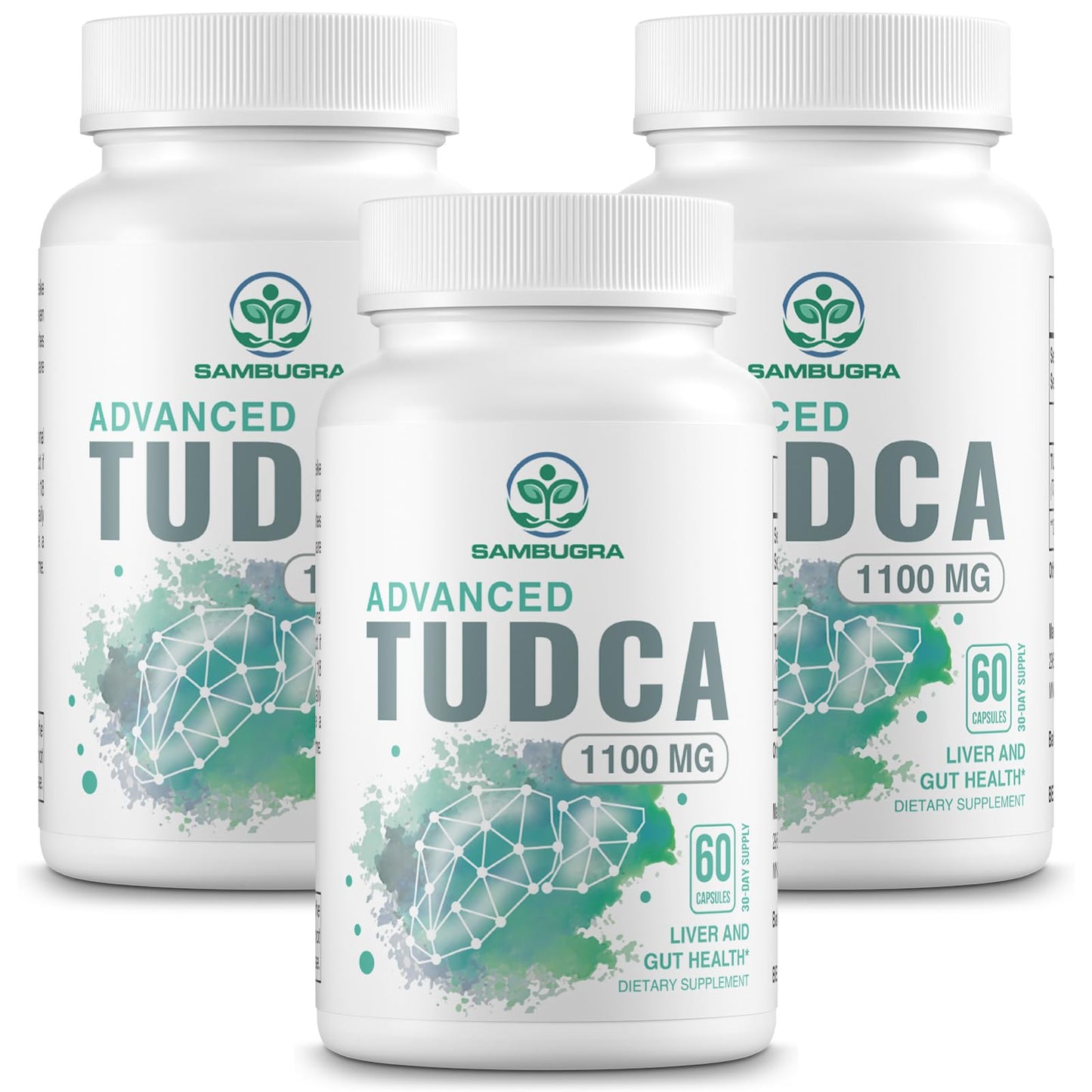 Sambugra TUDCA Liver Supplements 1100mg, 3rd Party Tested Ultra Strength Bile Salt TUDCA Supplement, Liver Support for Detox Cleanse and Repair, 180 Capsules