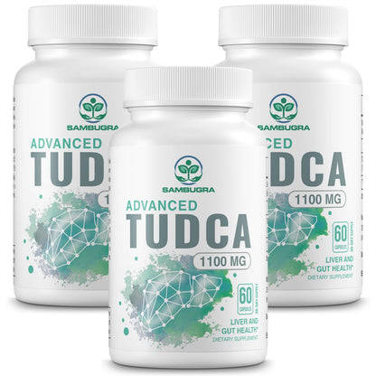 Sambugra TUDCA Liver Supplements 1100mg, 3rd Party Tested Ultra Strength Bile Salt TUDCA Supplement, Liver Support for Detox Cleanse and Repair, 180 Capsules
