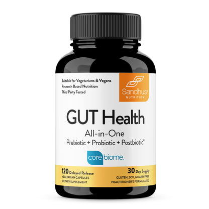 Sandhu's Gut Health: Prebiotic, Probiotic, Postbiotic & L-Glutamine
