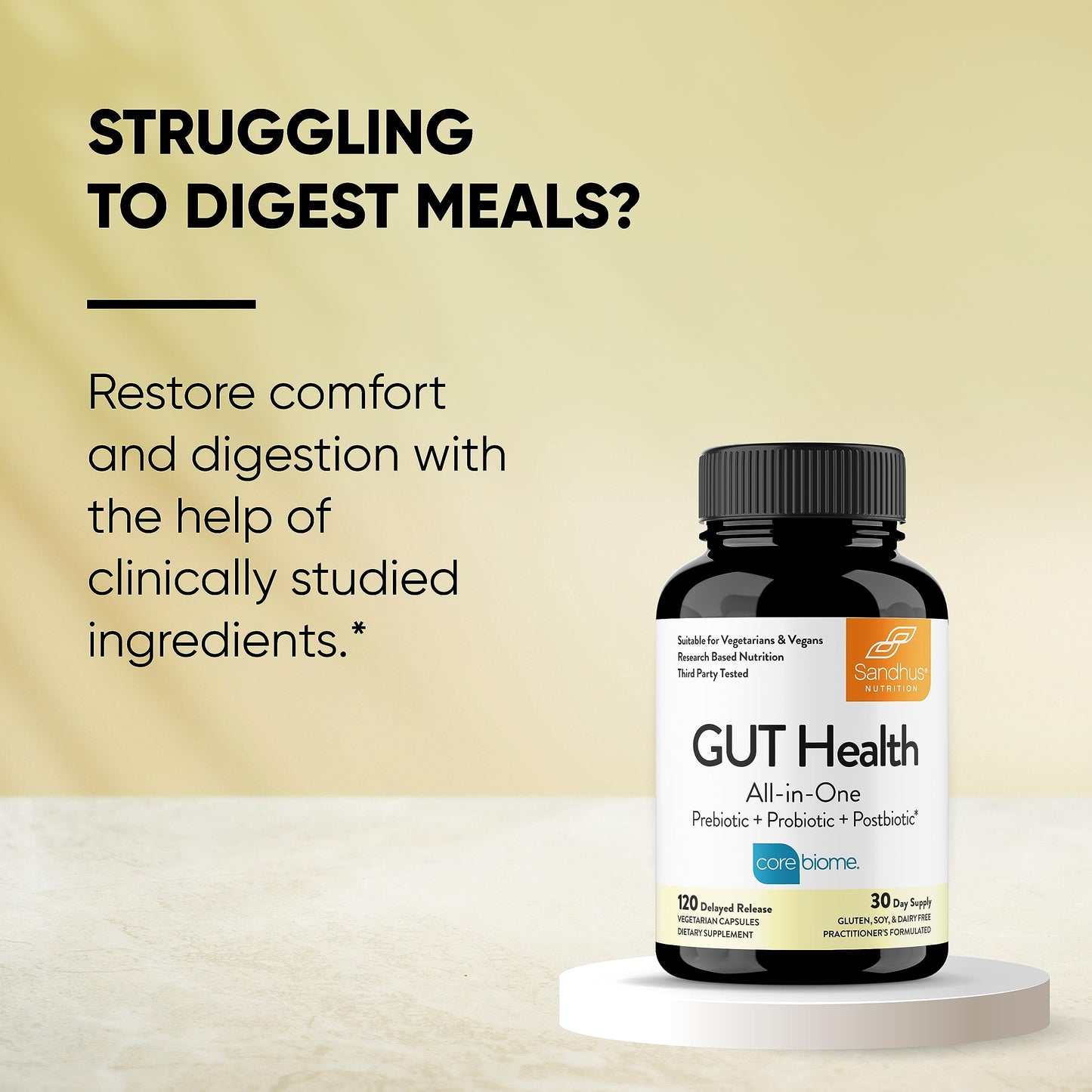 Sandhu's Gut Health: Prebiotic, Probiotic, Postbiotic & L-Glutamine
