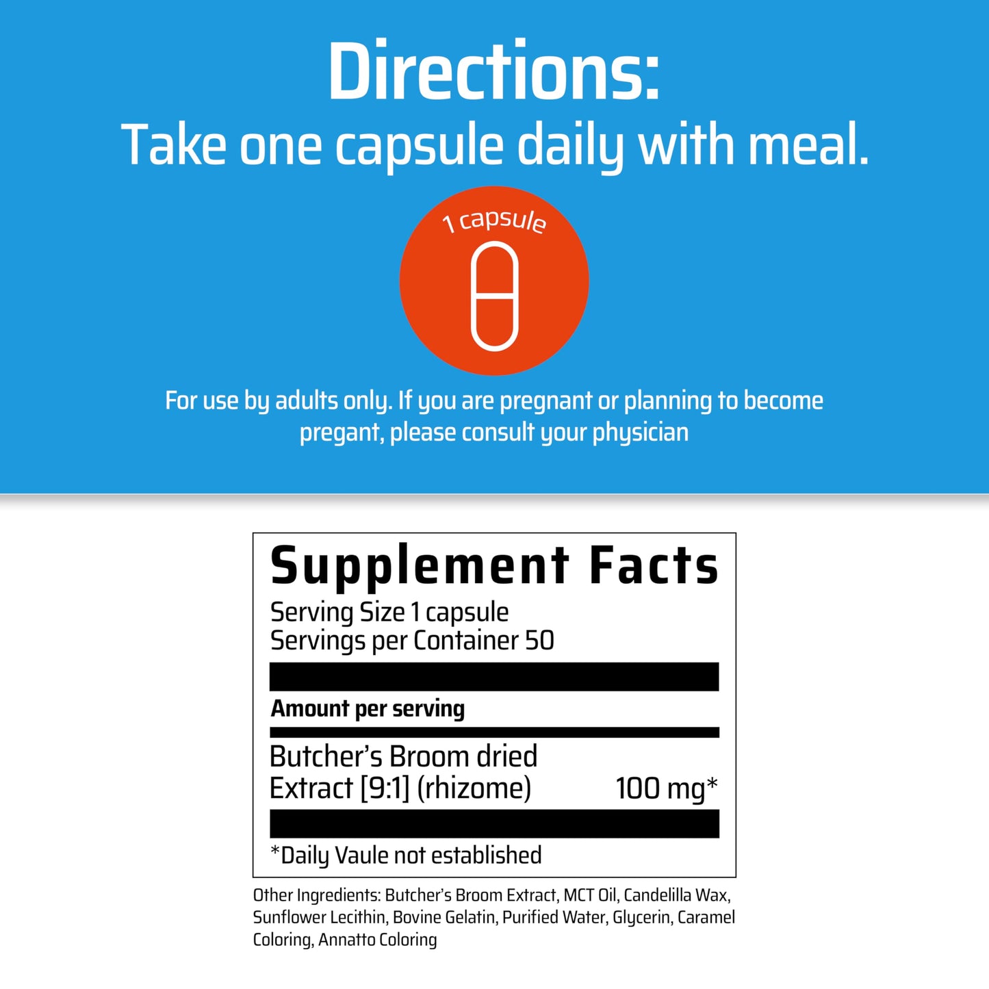 Sanhelios Circu Caps Higher Dose 900mg Butcher's Broom Extract - 2 Pack | Circulation & Vein Support