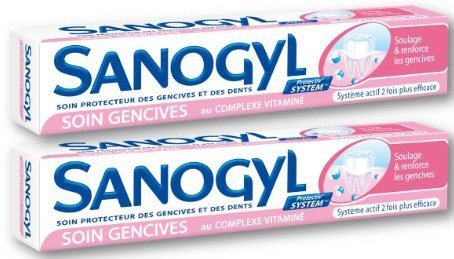 Sanogyl Soin Gencives Toothpaste for Irritated Gum Care - 2x75ml Tubes