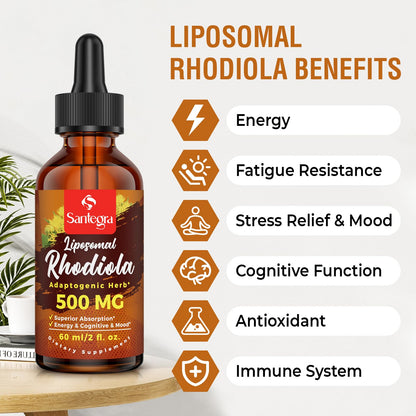 Santegra 57,000mg Liposomal Rhodiola Rosea with Ashwagandha — 360ml Liquid