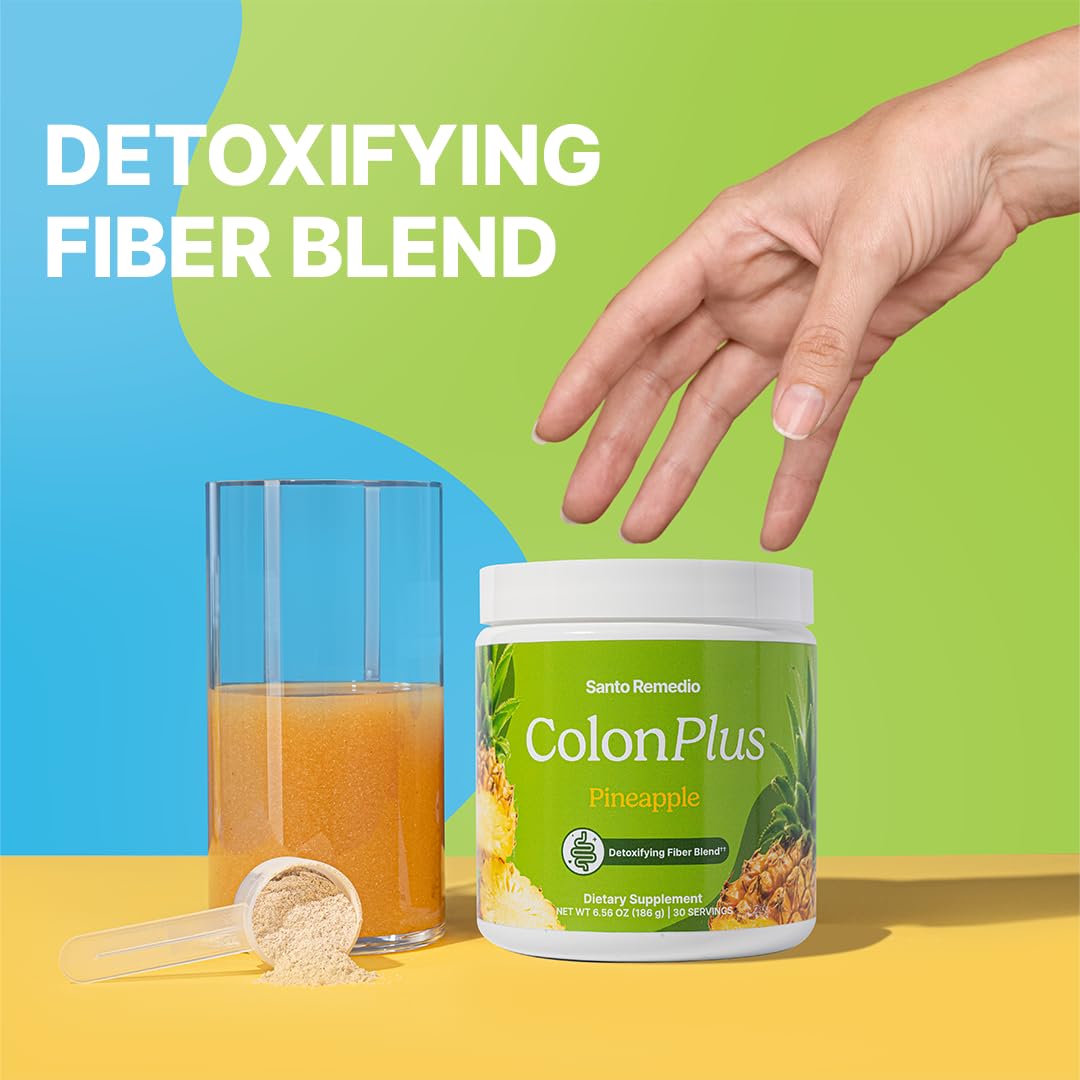 Santo Remedio Colon Plus: Fiber & Probiotics Colon Cleanser, Pineapple