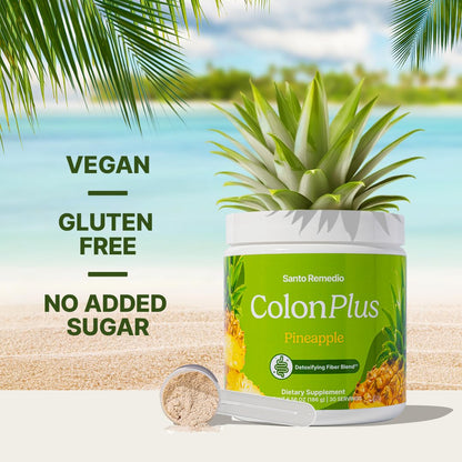 Santo Remedio Colon Plus: Fiber & Probiotics Colon Cleanser, Pineapple