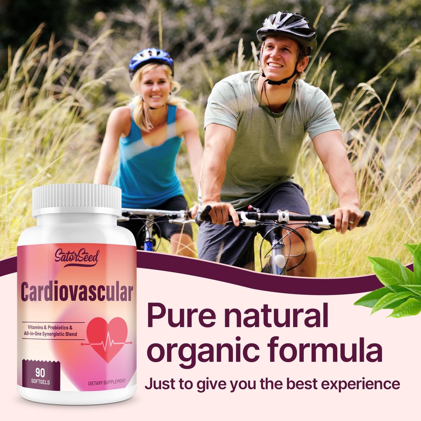 SatorSeed Cardiovascular Supplement 3000MG – Multivitamins, Probiotics, Omega-3 & CoQ10 Blend (2 Bottle)