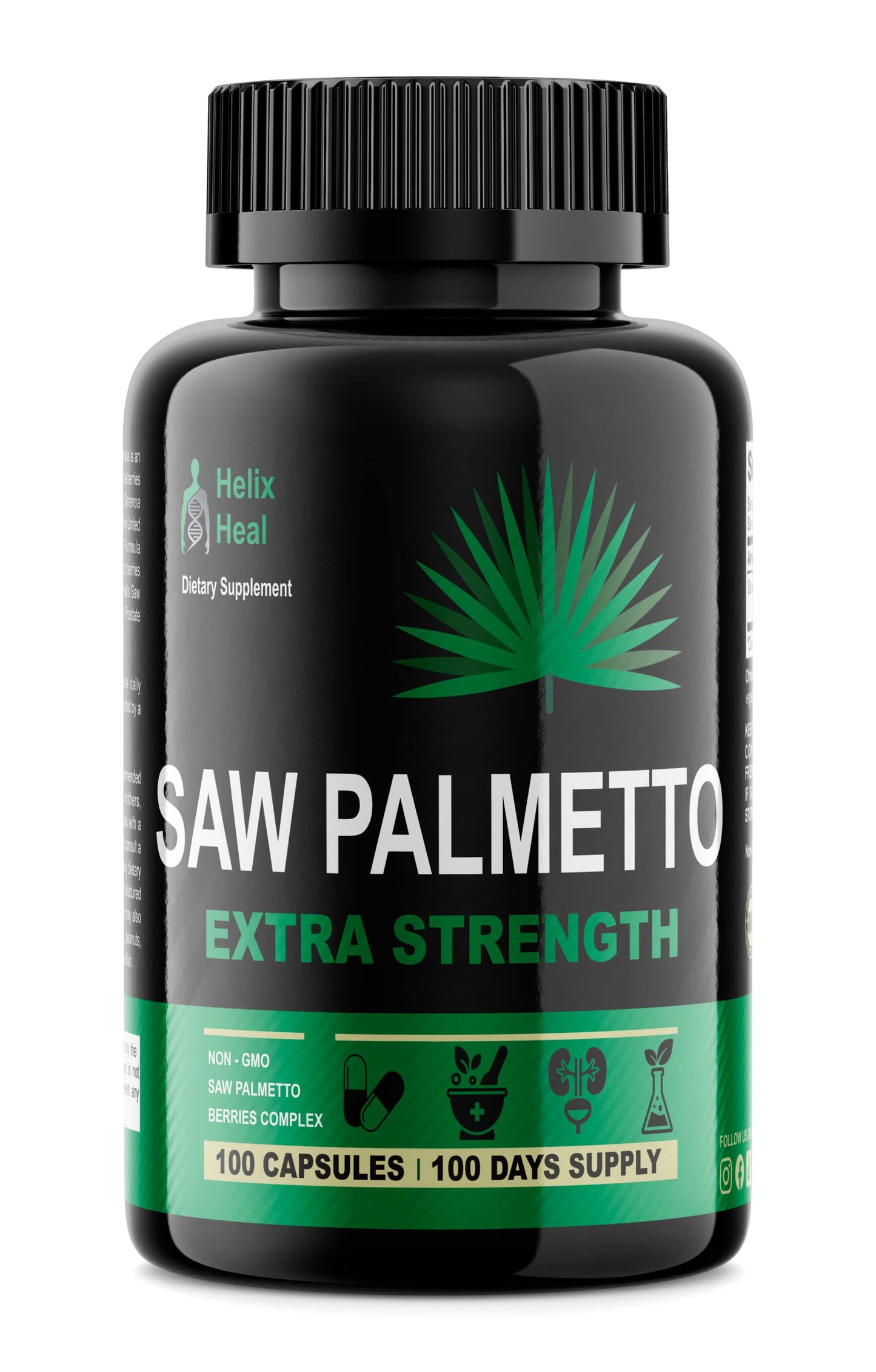 Saw Palmetto for Men - 500mg Prostate Health & Hair Growth (100 capsules)
