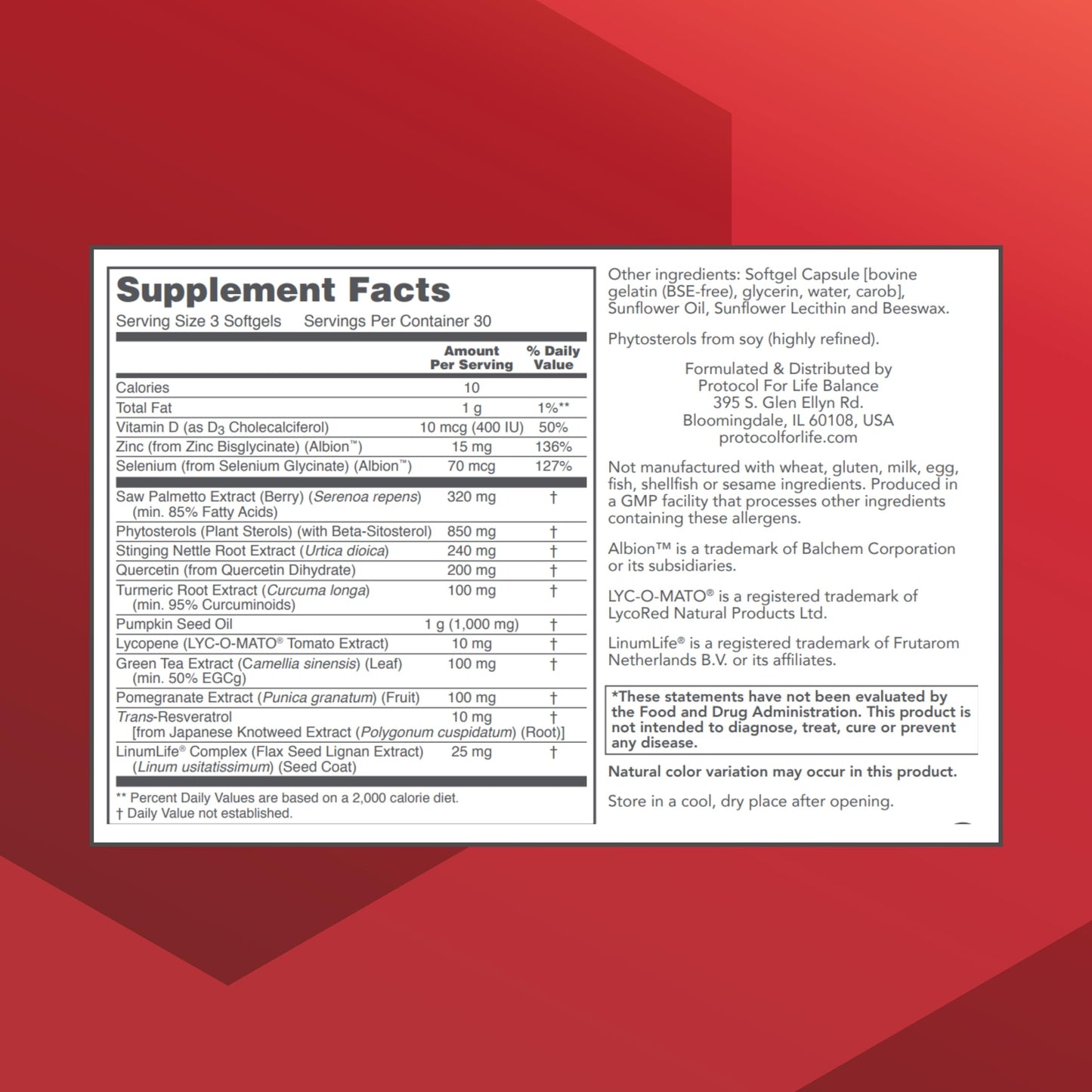 Prostate-B Clinical Strength | Prostate Health Support | Protocol For Life Balance