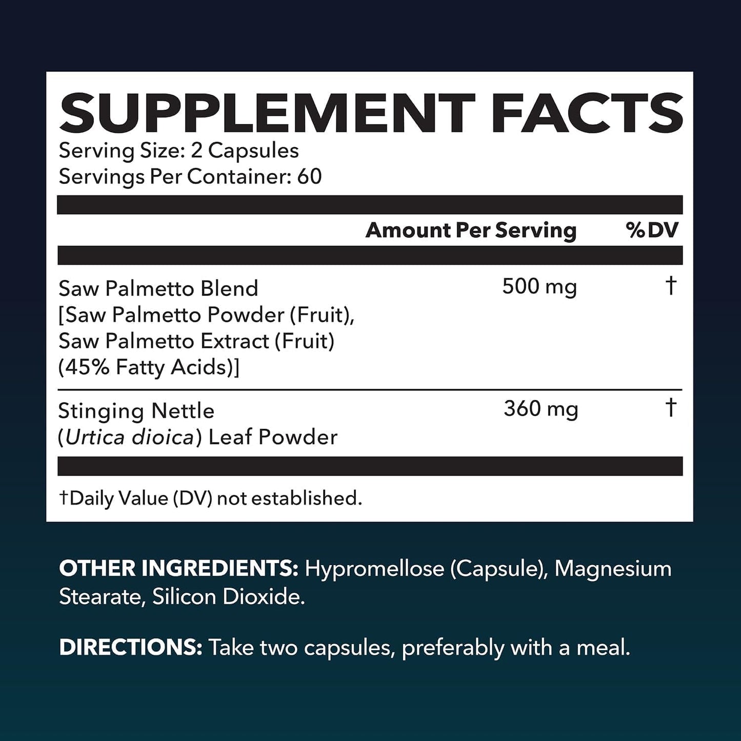 Saw Palmetto with Stinging Nettle - 2X Prostate Support (120 Count)