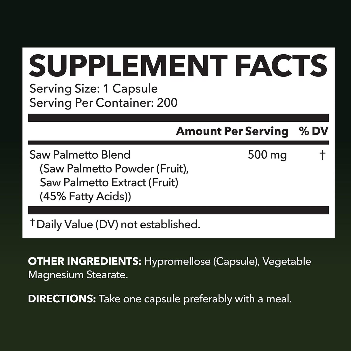 HAVASU NUTRITION Saw Palmetto for Men – Prostate Support & DHT Hair Health (500mg)