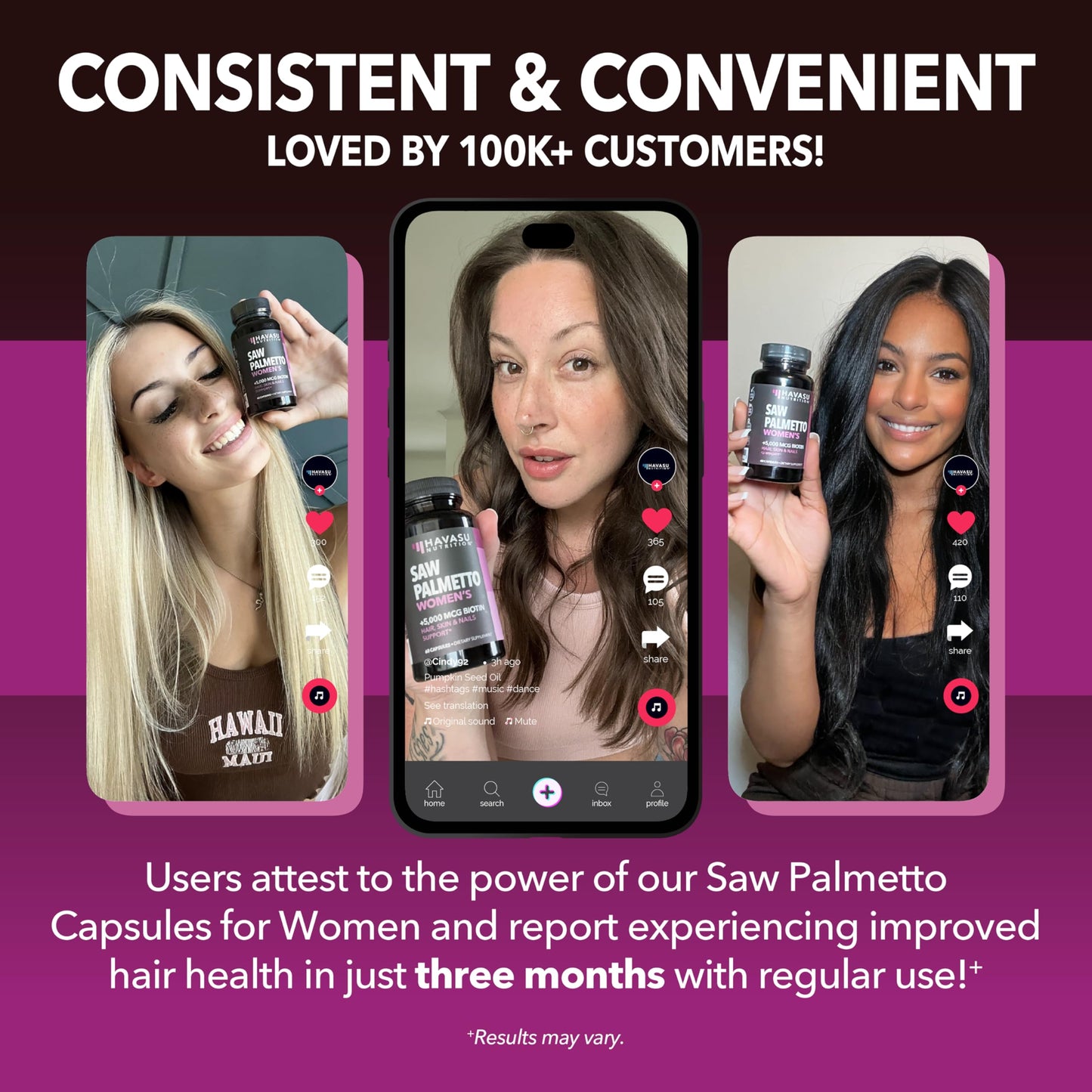 Saw Palmetto for Women with Biotin 5000mcg | DHT Blocker for Hair, Skin & Nails