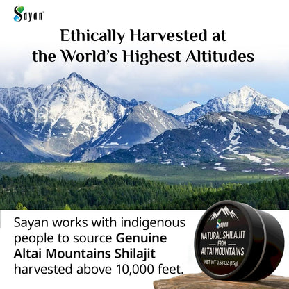 Sayan Pure Altai Shilajit Resin 30g | 4-Month Supply | Organic Fulvic Acid
