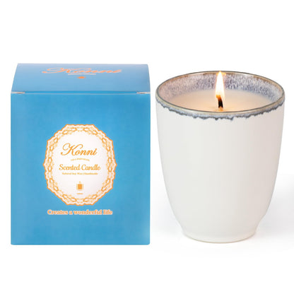 Scented Candle 8oz Soy – Red Rose Ceramic Cup Jar Candle | Long-Lasting, Non-Toxic