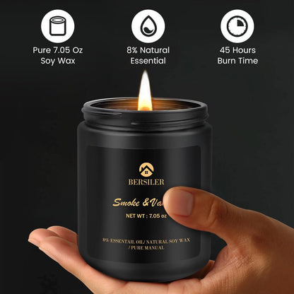 Scented Candle for Men – Vanilla Aromatherapy Candle for Home & Gifts