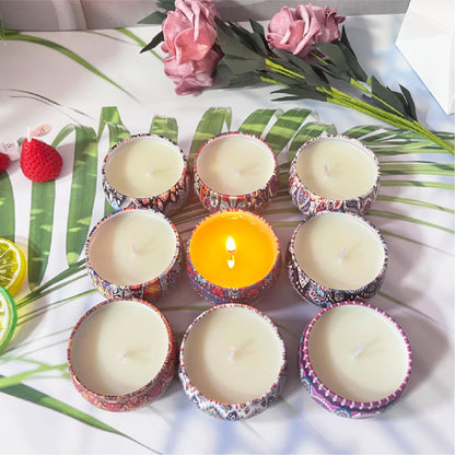 Scented Candles Gifts Set for Women - 9 Pack Soy Wax with Essential Oils