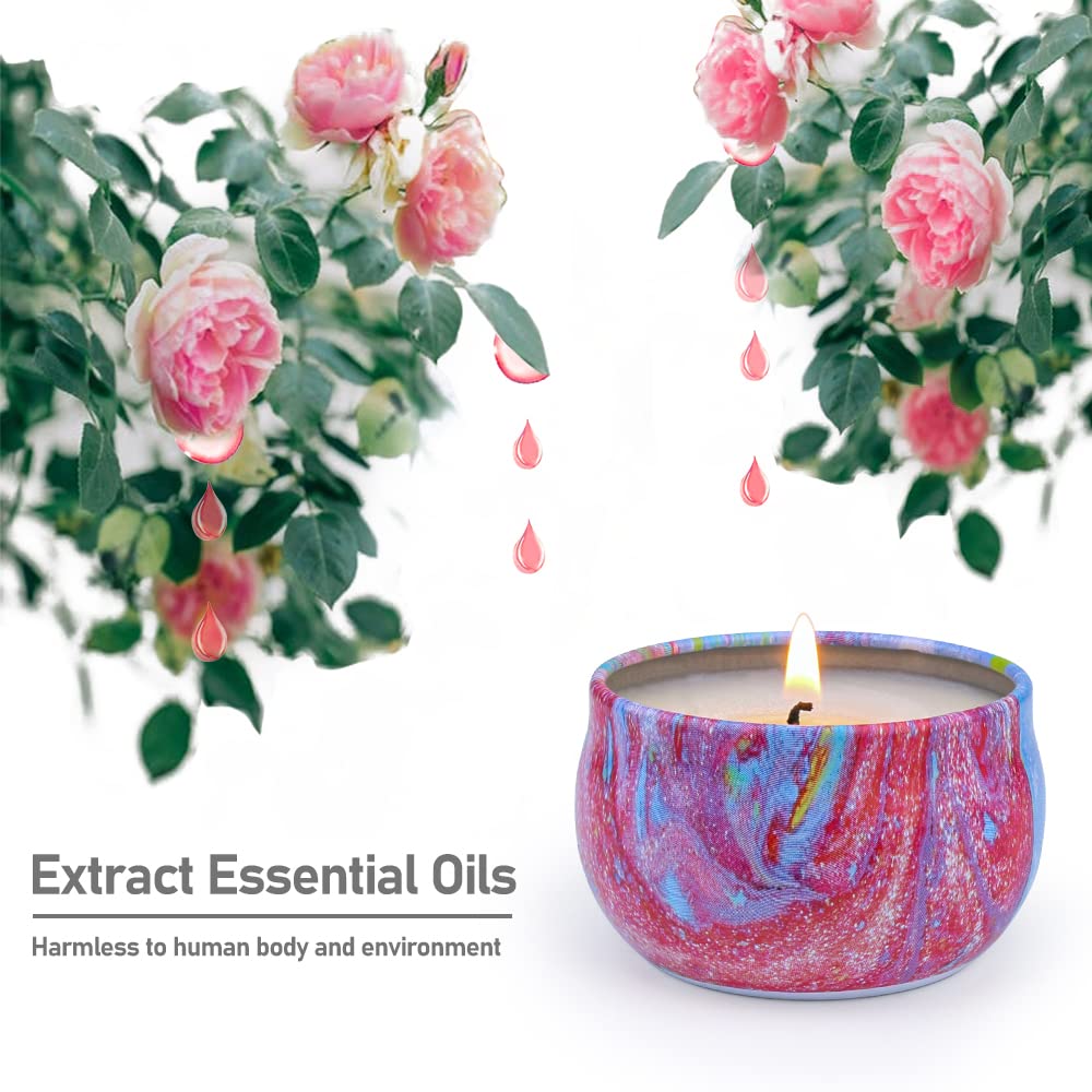 Scented Candles Gifts Set for Women - 9 Pack Soy Wax with Essential Oils