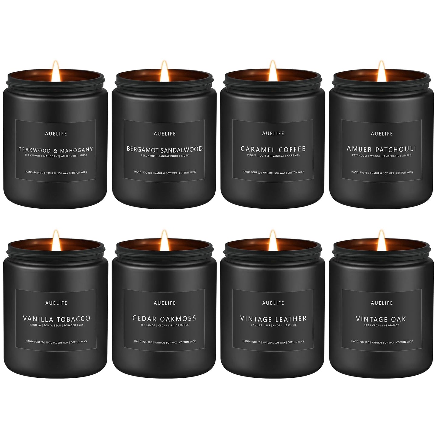 Scented Candles Set – 8 Pack Soy Jar Candles for Home & Aromatherapy Gifts