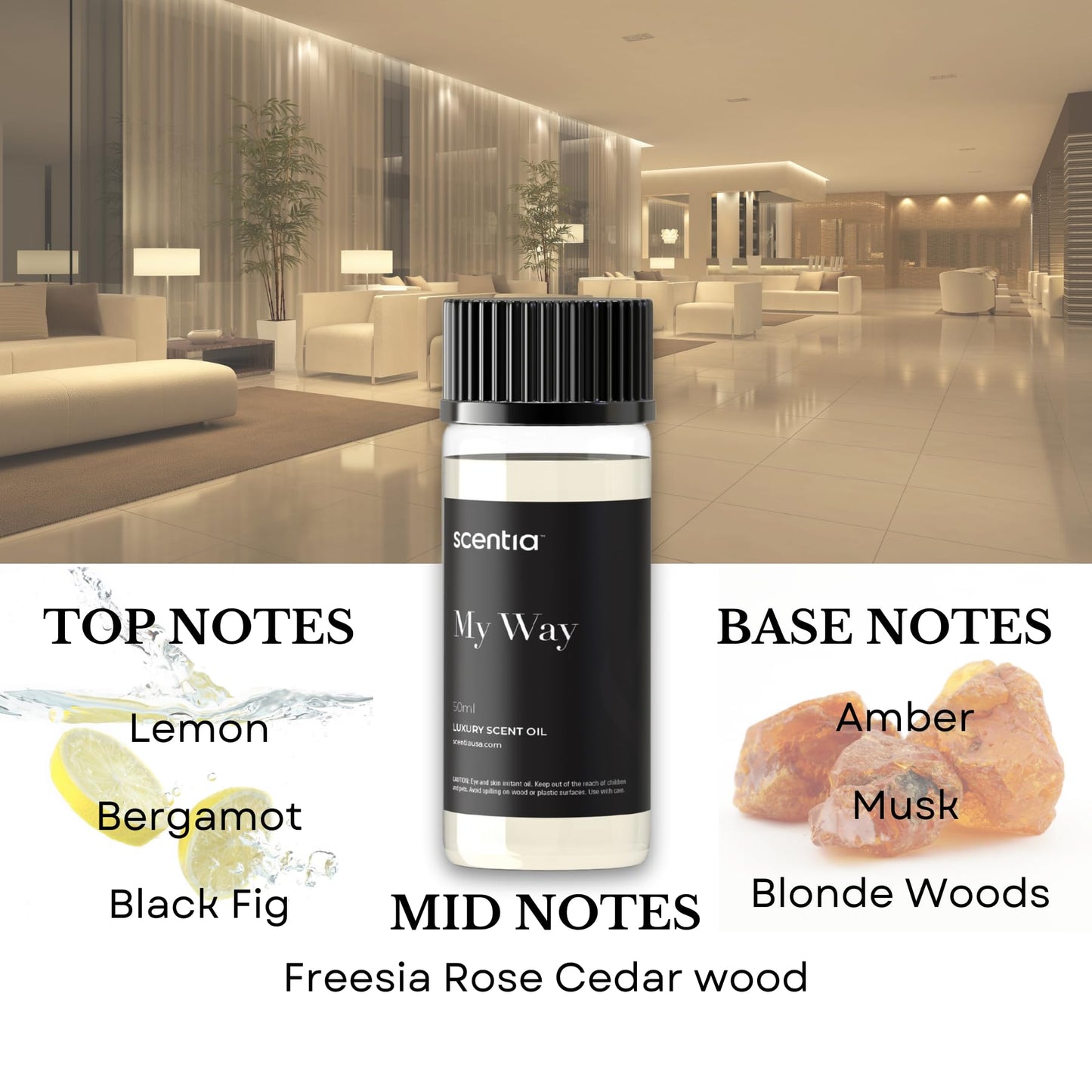 Scentia My Way Hotel Diffuser Oil – 3x50ml Gift Set Inspired by 5-Star Hotels