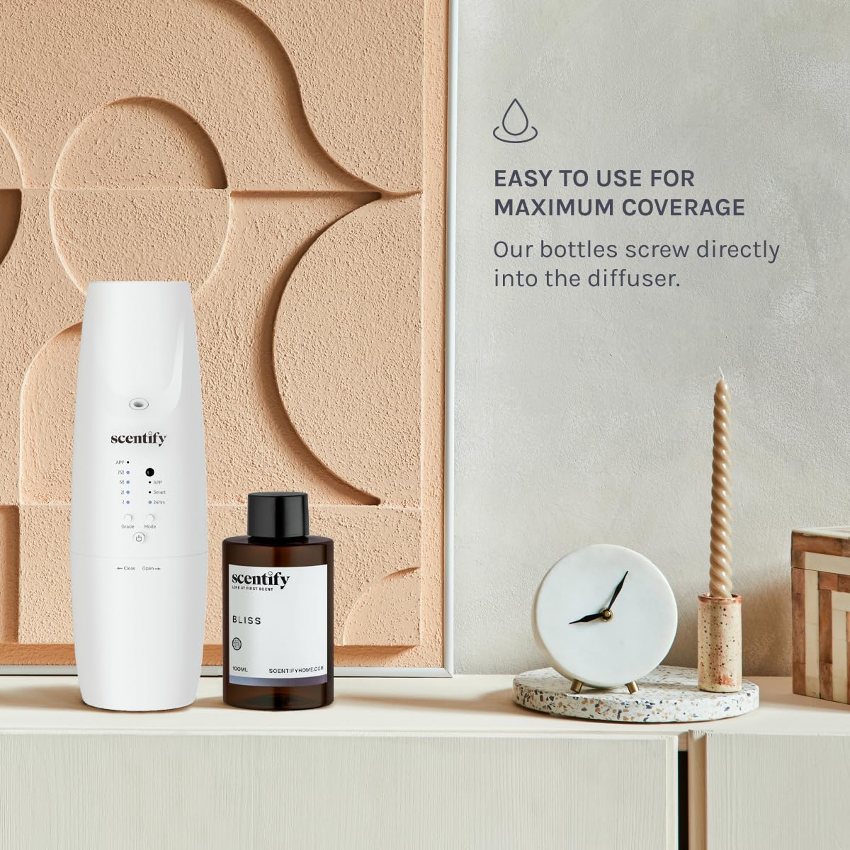Scentify Bliss Aroma Oil Refill – Eucalyptus, Bergamot, Tea & Powdery Diffuser Fragrance 470ml (16 oz)