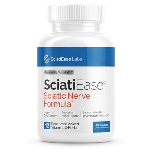 SciatiEase Sciatic Nerve Support – AlphaPalm, PEA & B-Complex, 120 Capsules