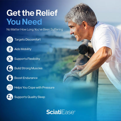 SciatiEase Sciatic Nerve Health Support Supplement | AlphaPalm, Pea, B-Complex, 300mg Alpha Lipoic Acid | 6 Bottles