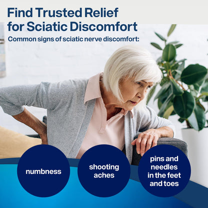 SciatiEase Sciatic Nerve Support – AlphaPalm, PEA & B-Complex, 120 Capsules