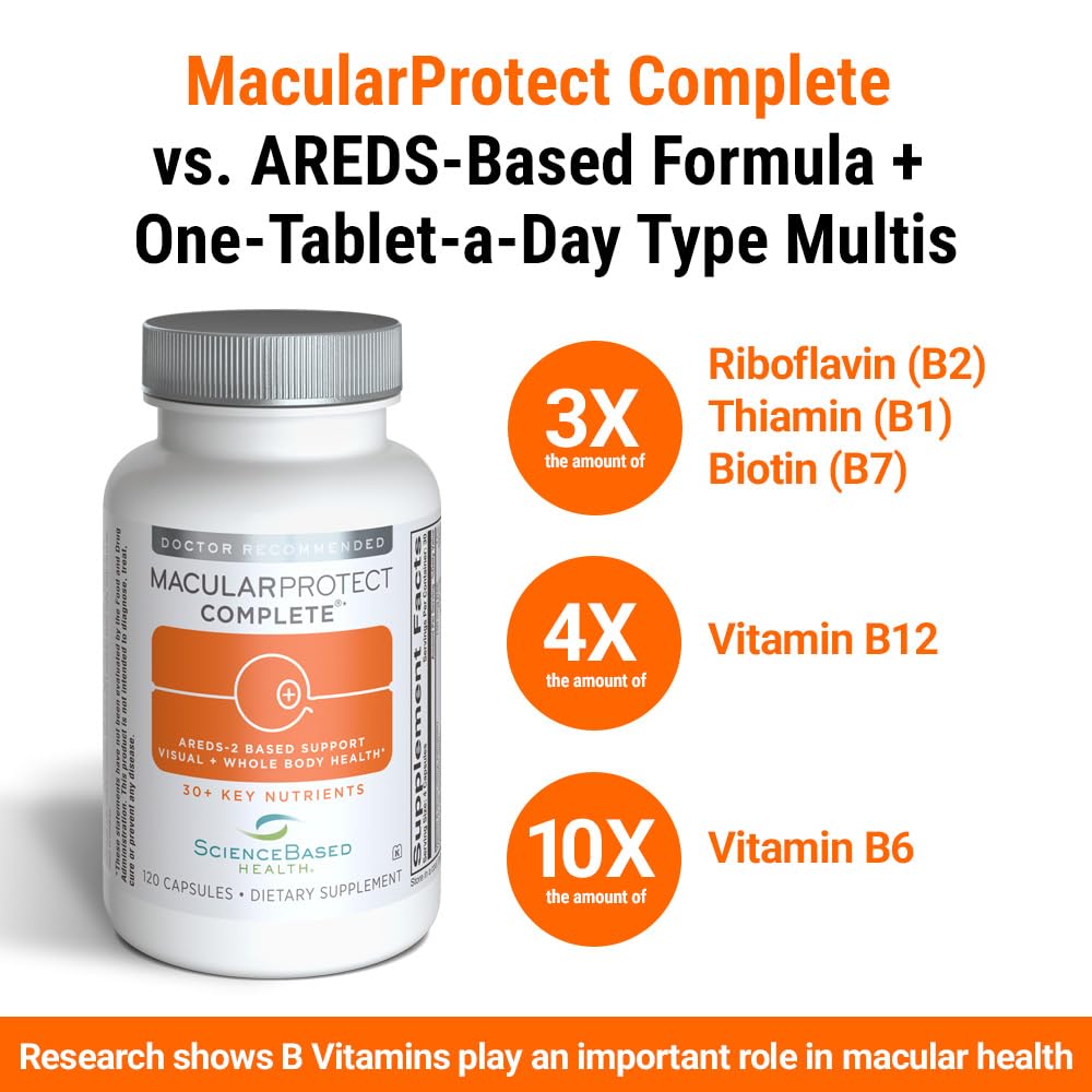 ScienceBased Health MacularProtect Complete – AREDS 2 Eye Health Capsule, 120 Capsules