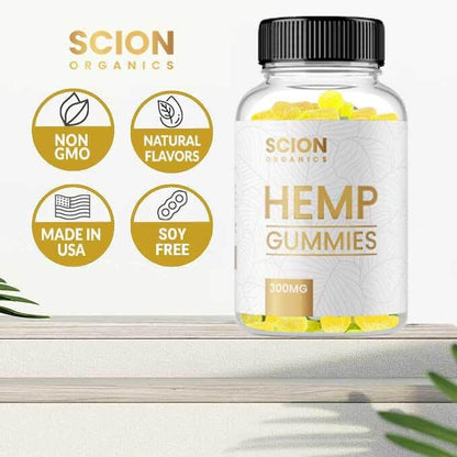 Scion Organics Hemp Gummies – Joint Health, Raspberry Flavor | 30 Gummies, 2 Pack