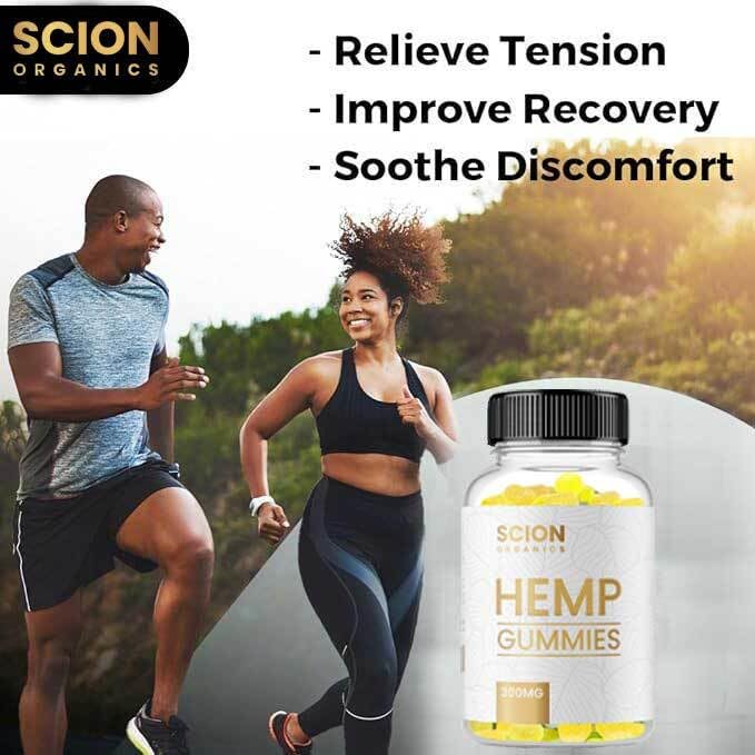 Scion Organics Hemp Gummies – Joint Health, Raspberry Flavor | 30 Gummies, 2 Pack