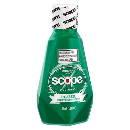 Scope Mouthwash Classic Original Mint 1.2 Oz Travel Size Pack of 3