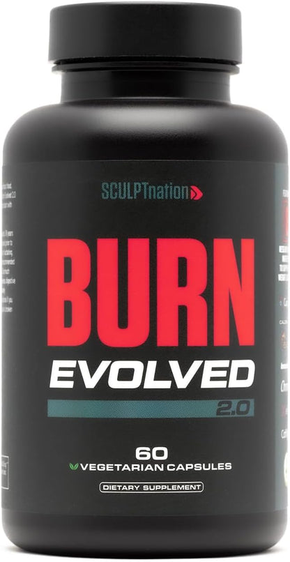 Sculpt Nation Burn Thermogenic Fat Burner for Men & Women – Daytime Metabolism Booster | Capsimax, Chromax, Patented Ingredients | 60 Veggie Pills