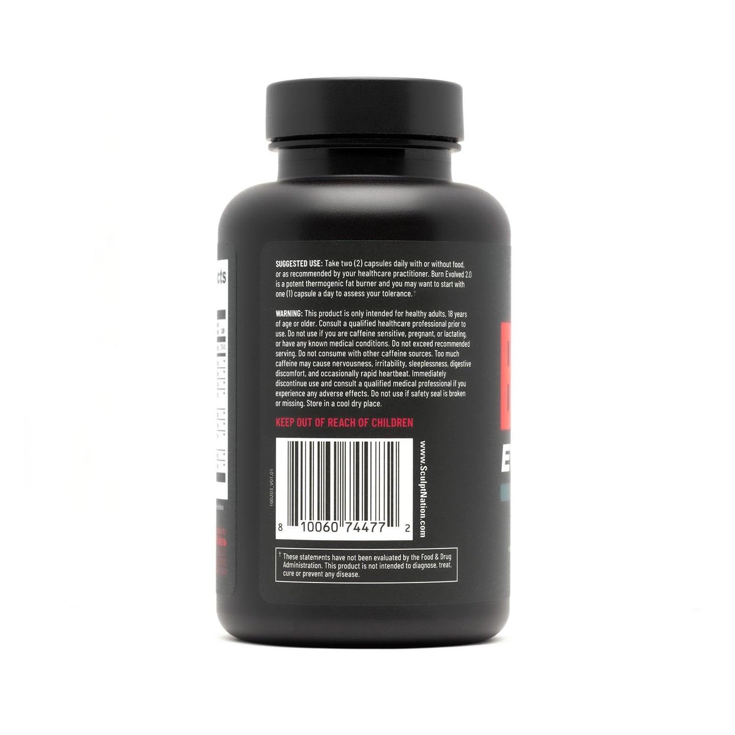 Sculpt Nation Burn Thermogenic Fat Burner for Men & Women – Daytime Metabolism Booster | Capsimax, Chromax, Patented Ingredients | 60 Veggie Pills