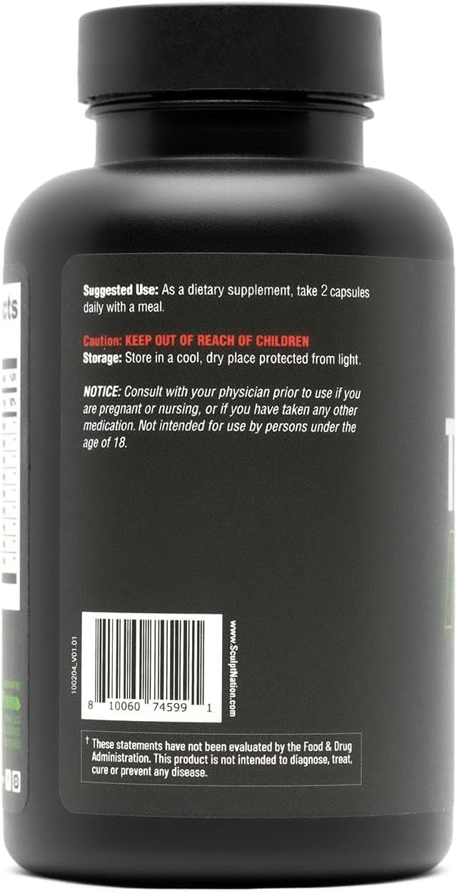 Sculpt Nation Tribulus Terrestris with Ashwagandha & American Ginseng | 60 Gluten Free Capsules (2 Pack)