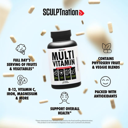 Sculpt Nation by V Shred Multivitamin – Daily Multivitamin for Women & Men | 60 Capsules