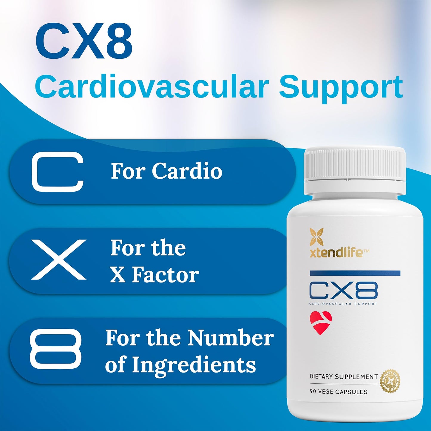 Xtendlife CX8 Heart Health Supplement – Cardiovascular & Circulation Support