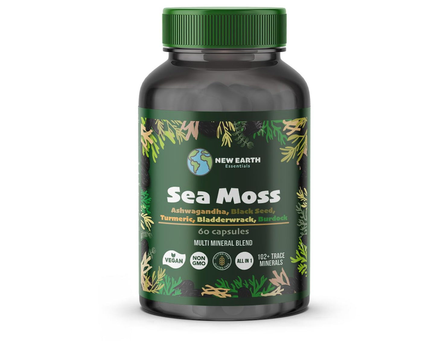 Sea Moss All-in-One Capsules with Black Seed, Turmeric & Ashwagandha