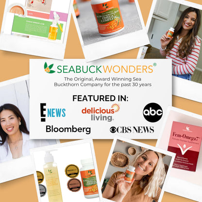 SEABUCKWONDERS Organic Sea Buckthorn Oil Softgels 1000mg – Omega 7, 3, 6 & 9 | Hair, Skin & Nails
