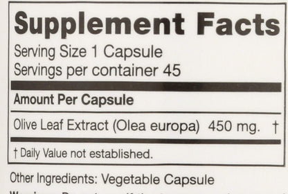 Seagate Olive Leaf Extract 450mg – 45 Capsules | 100% Pure & Pesticide-Free