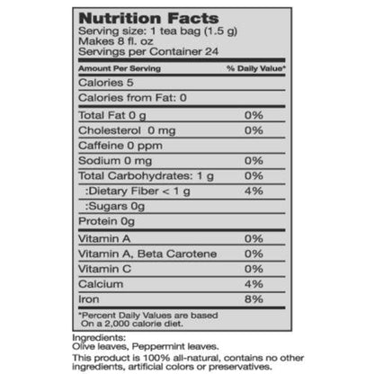 Seagate Olive Leaf Herbal Mint Tea – 24 Count (Pack of 1)