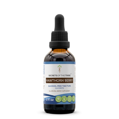 Secrets of the Tribe Hawthorn Berry Tincture – Alcohol-Free Extract (2 oz)